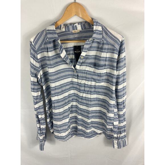 NWT Hollister Co Striped V Neck Hi Low Top Size Medium - Picture 5 of 8